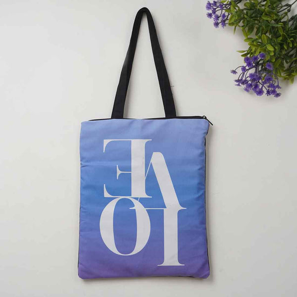 Blue Printed Tote Bag - Uncommongifts.in